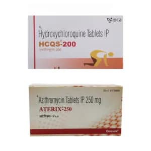(특가상품)하이드록시클로로퀸 HCQS-200mg + 아지트로마이신 ATERIX-250mg