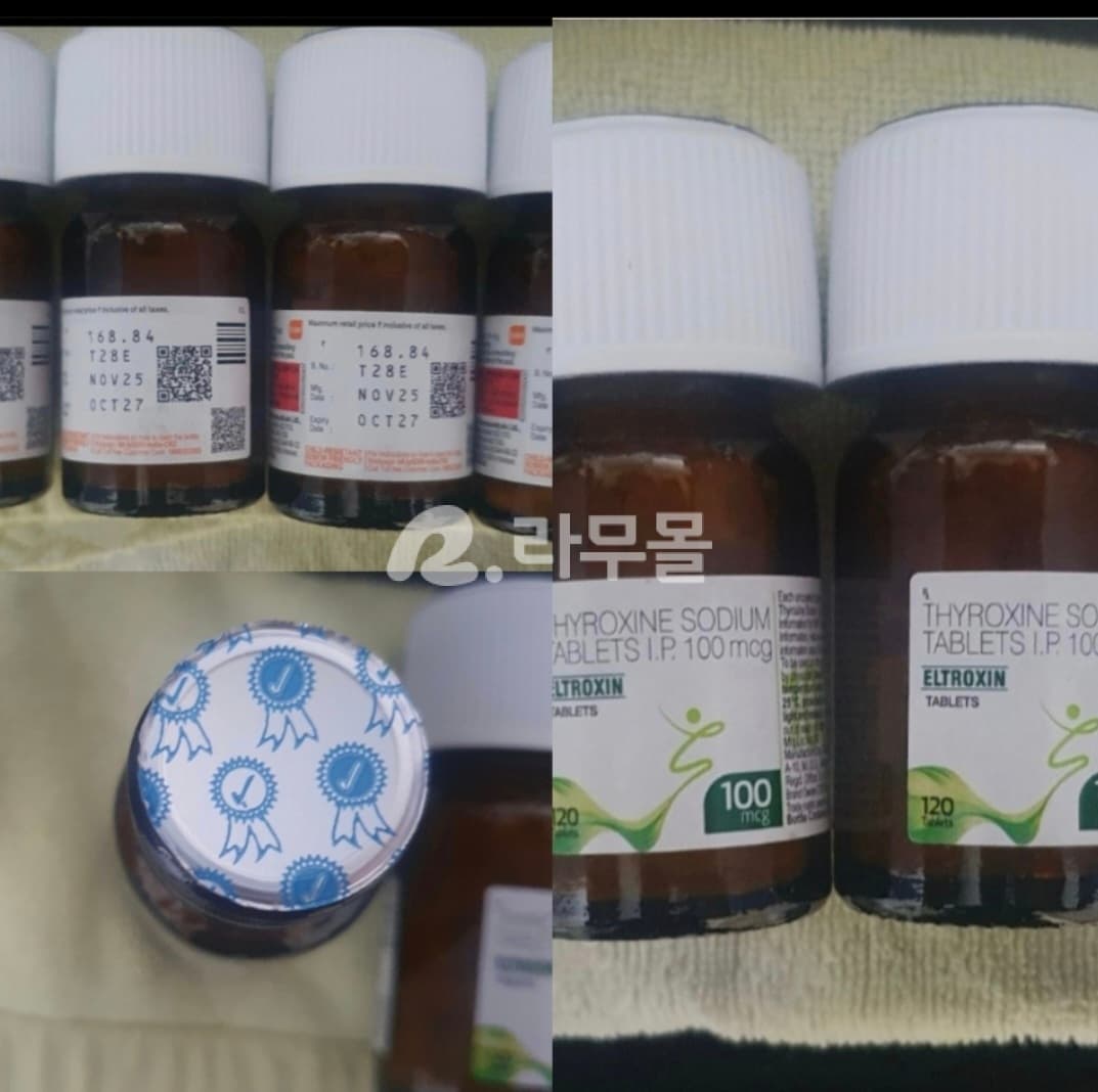 씬지로이드정 레보티록신 Eltroxin 100mcg 직구 후기