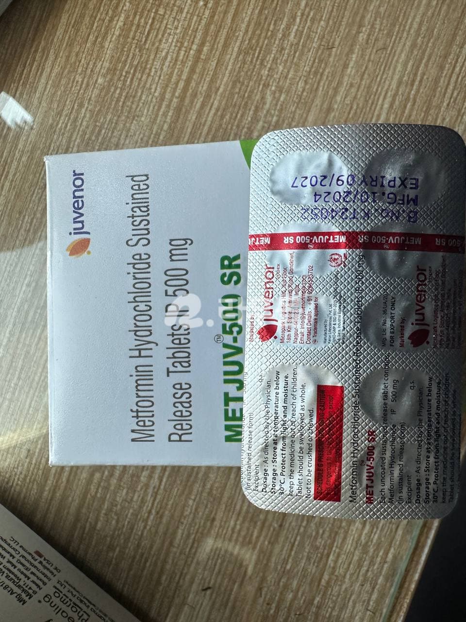 메트포르민 Metjuv 500mg SR 서방 직구 후기