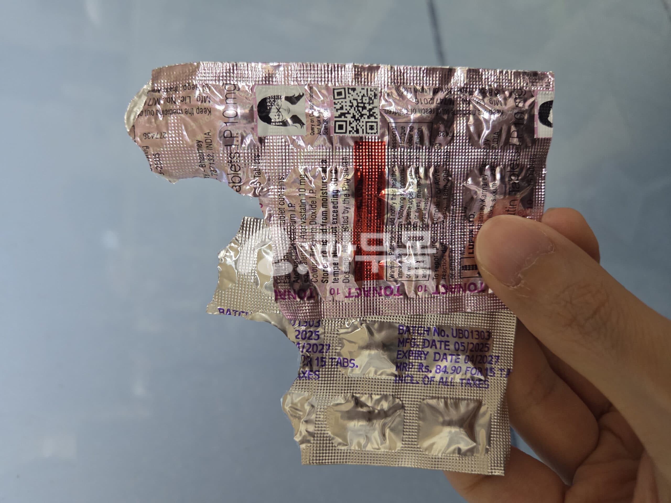 아토르바스타틴 Tonact 10mg 직구 후기