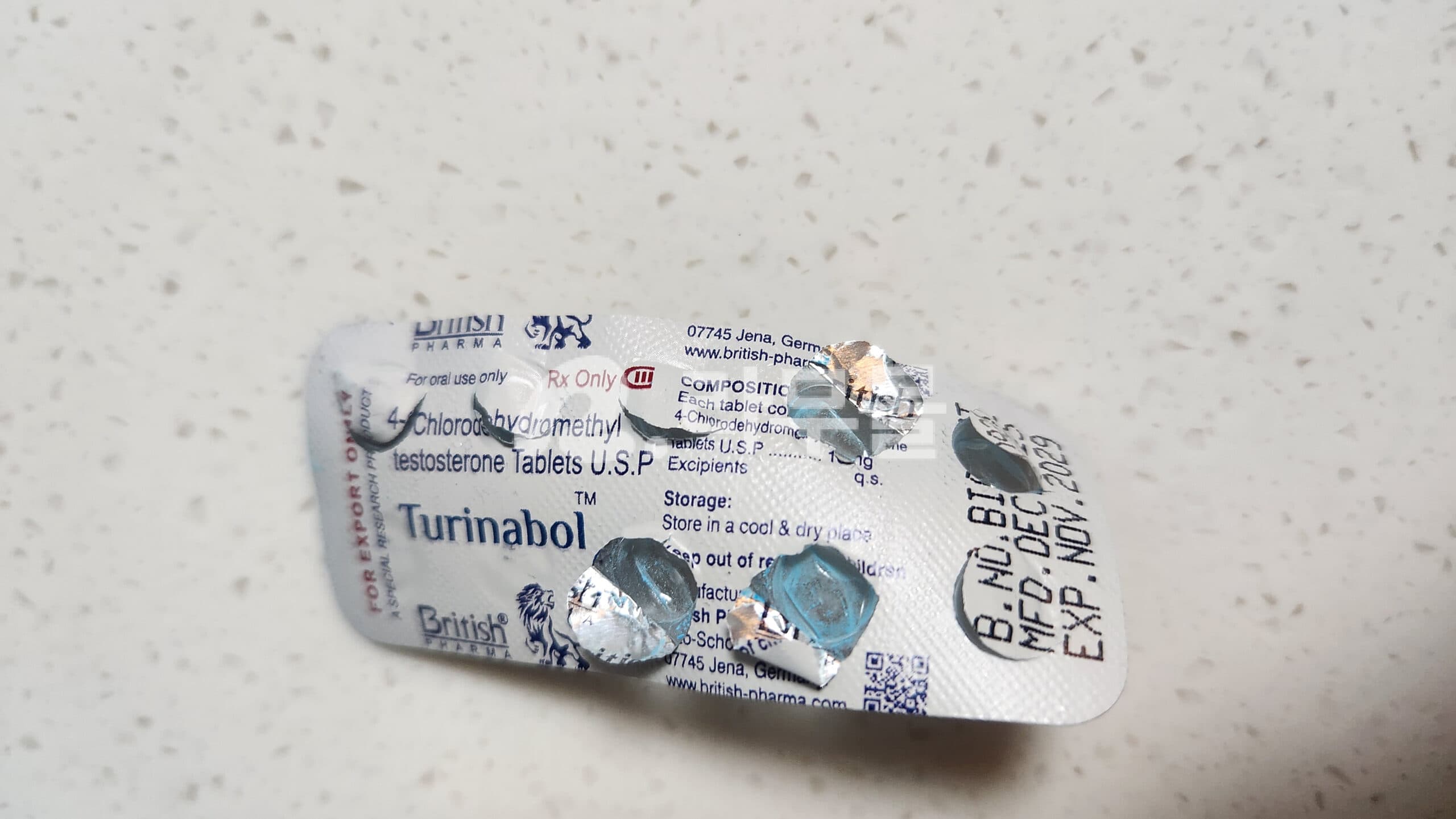 튜리나볼 ( 클로로데하이드로메틸테스토스테론 10mg ) 직구 후기