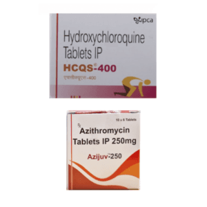 (특가상품)하이드록시클로로퀸 HCQS-400mg + 아지트로마이신 Azijuv 250mg