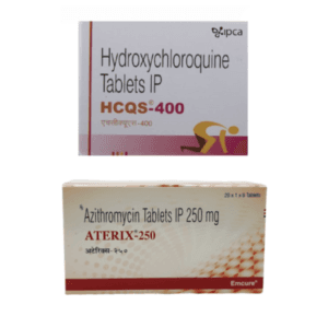 (특가상품)하이드록시클로로퀸 HCQS-400mg + 아지트로마이신 ATERIX-250mg