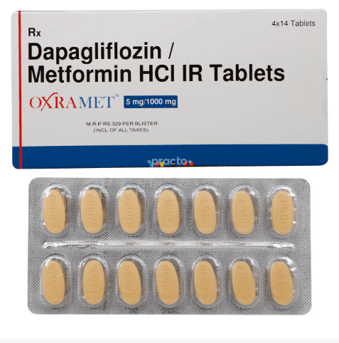 옥스라메트 5/1000mg ( 다파글리플로진 + 메트포르민 Dapagliflozin 5mg + Metformin 1000mg ) 직구 후기