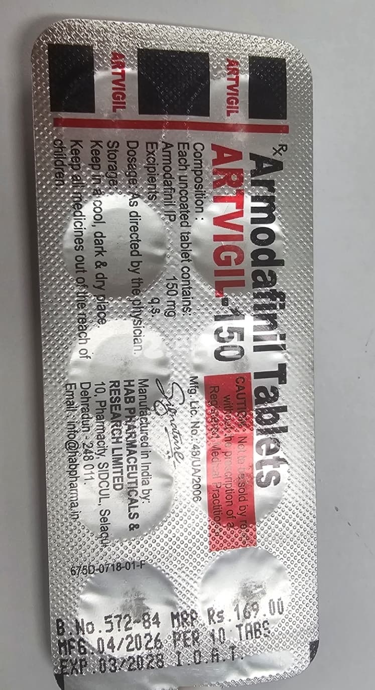 아르모다피닐 Artvigil 150mg 직구 후기