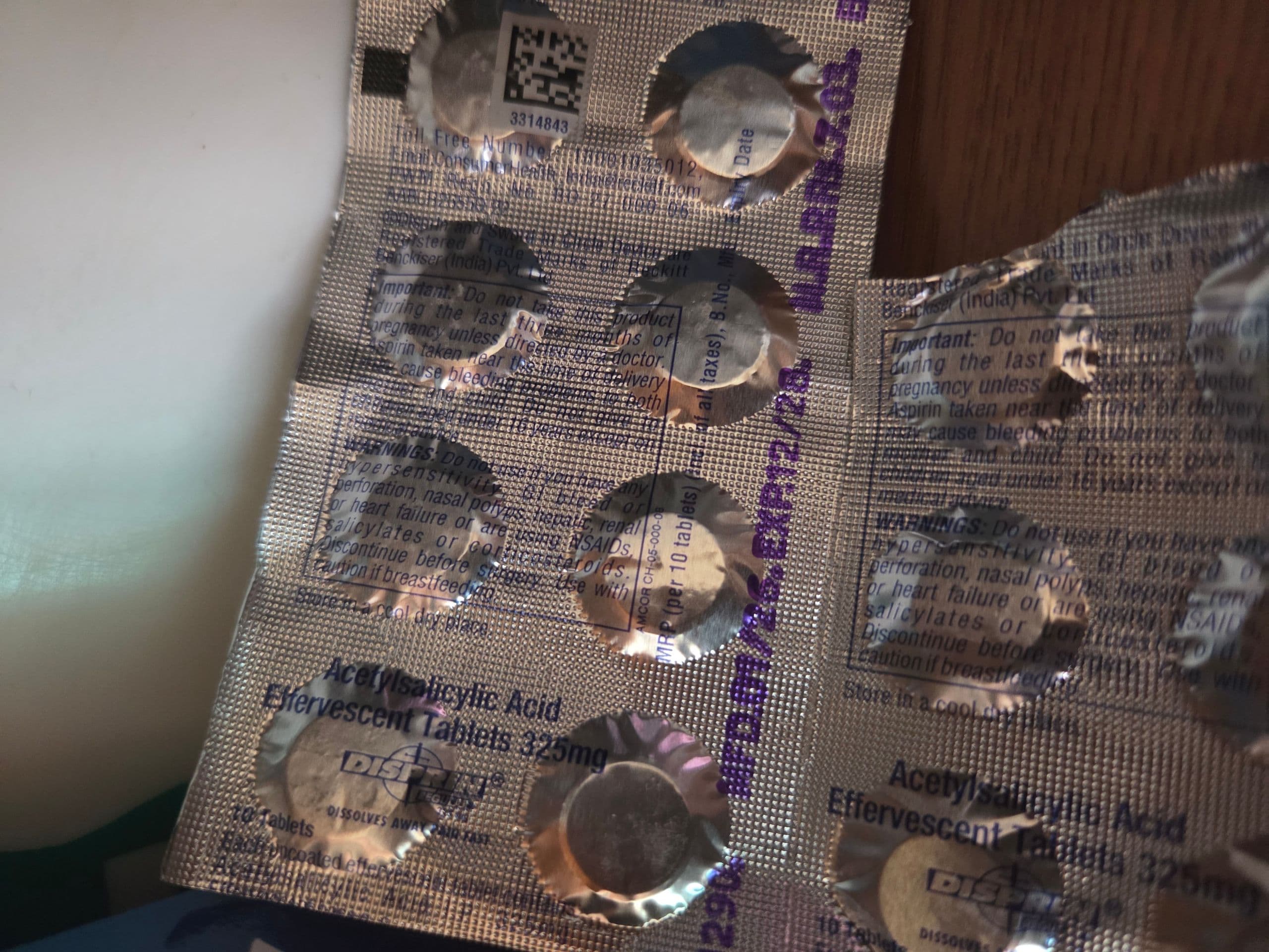 디스피린 325mg (아스피린 제네릭) 직구 후기