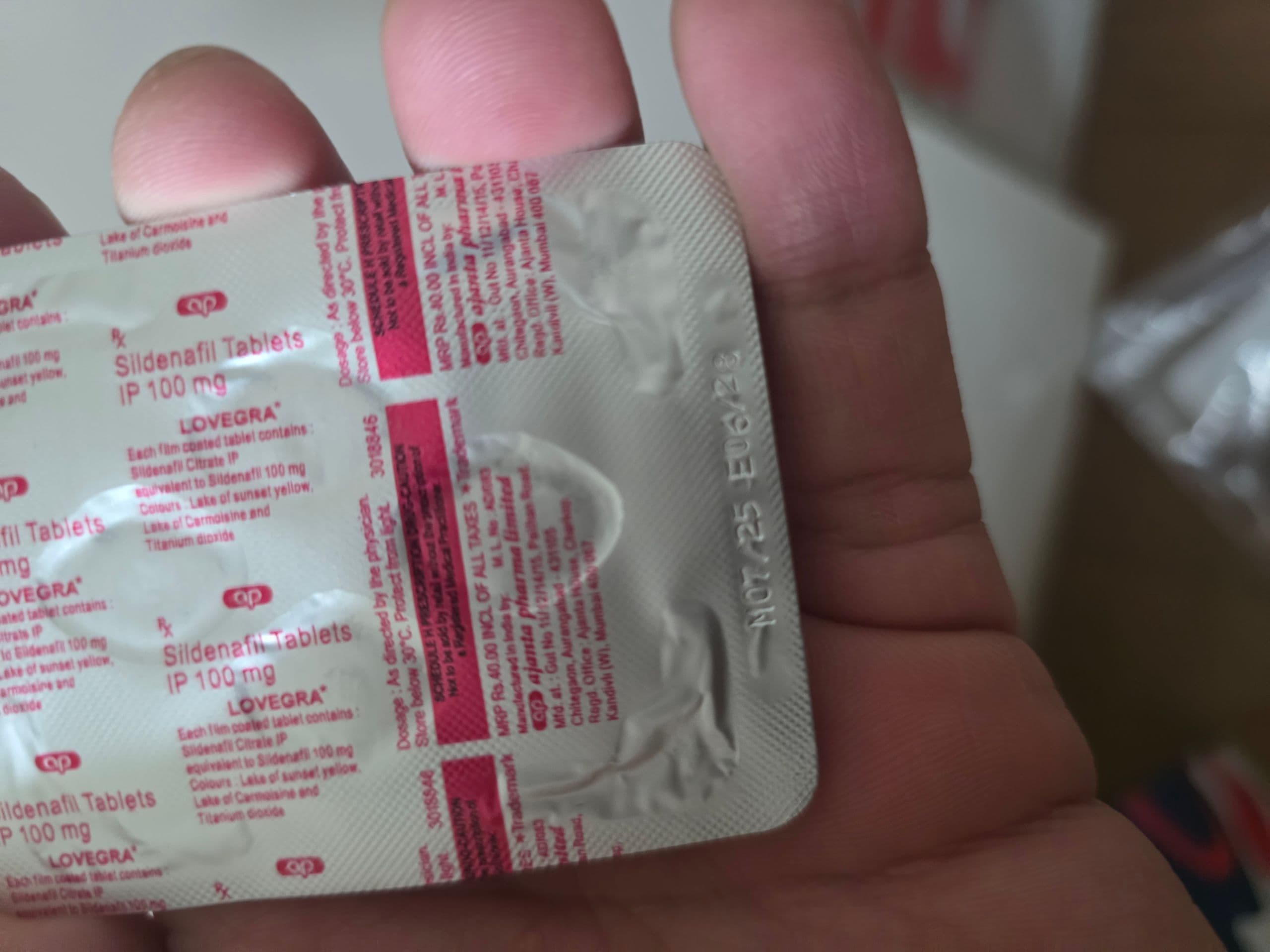 러브그라 100mg (여성용) 직구 후기