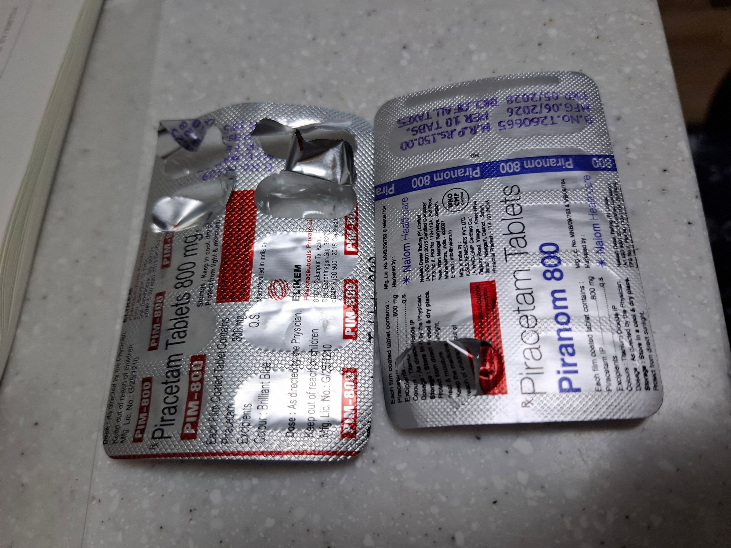 피라세탐 피라놈 800mg 직구 후기