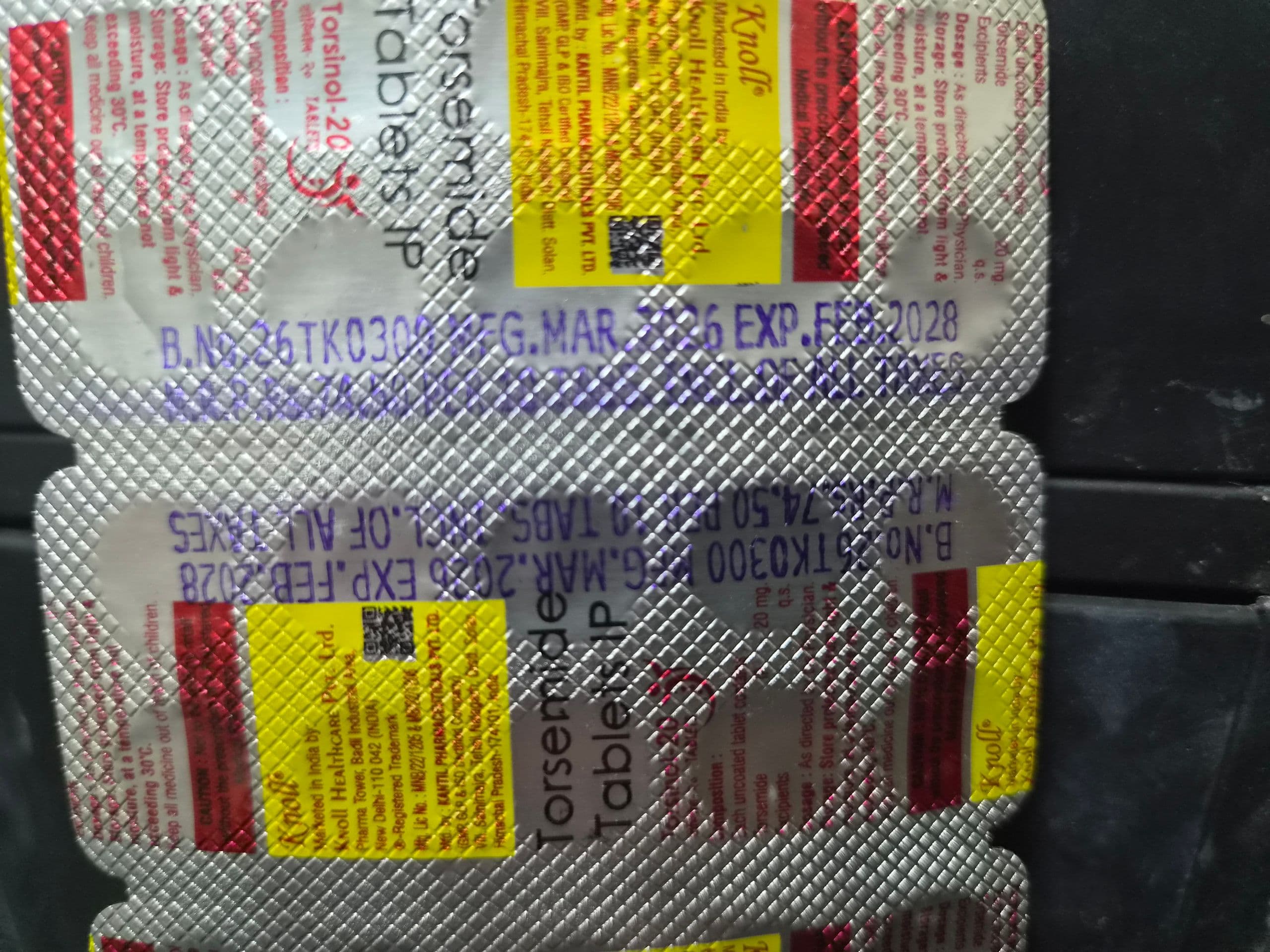 토르셈정 토르세미드 Torseheal 20mg 직구 후기