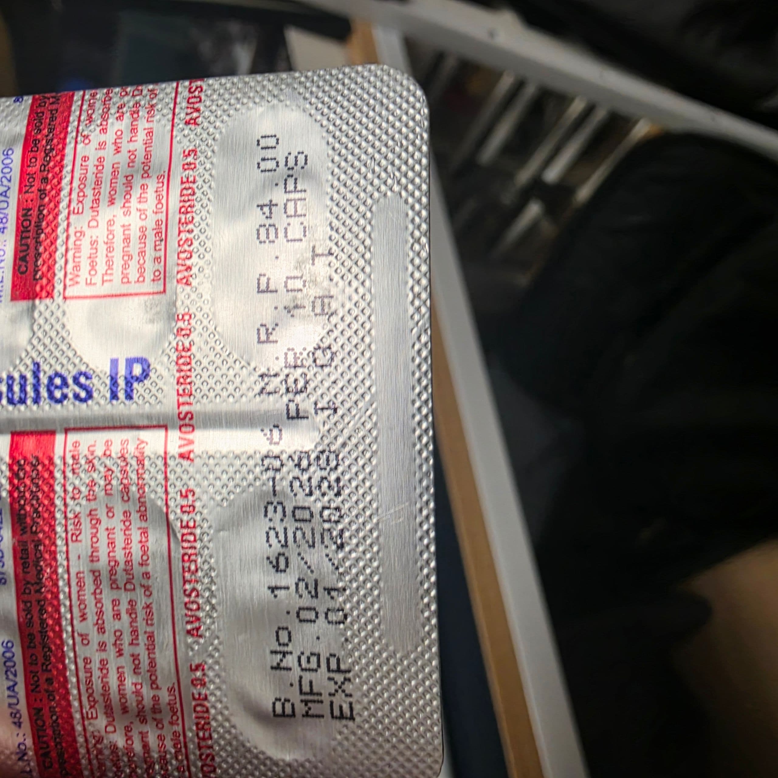 아보스테리드 500정 (두타스테리드 Dutasteride 0.5mg) 직구 후기