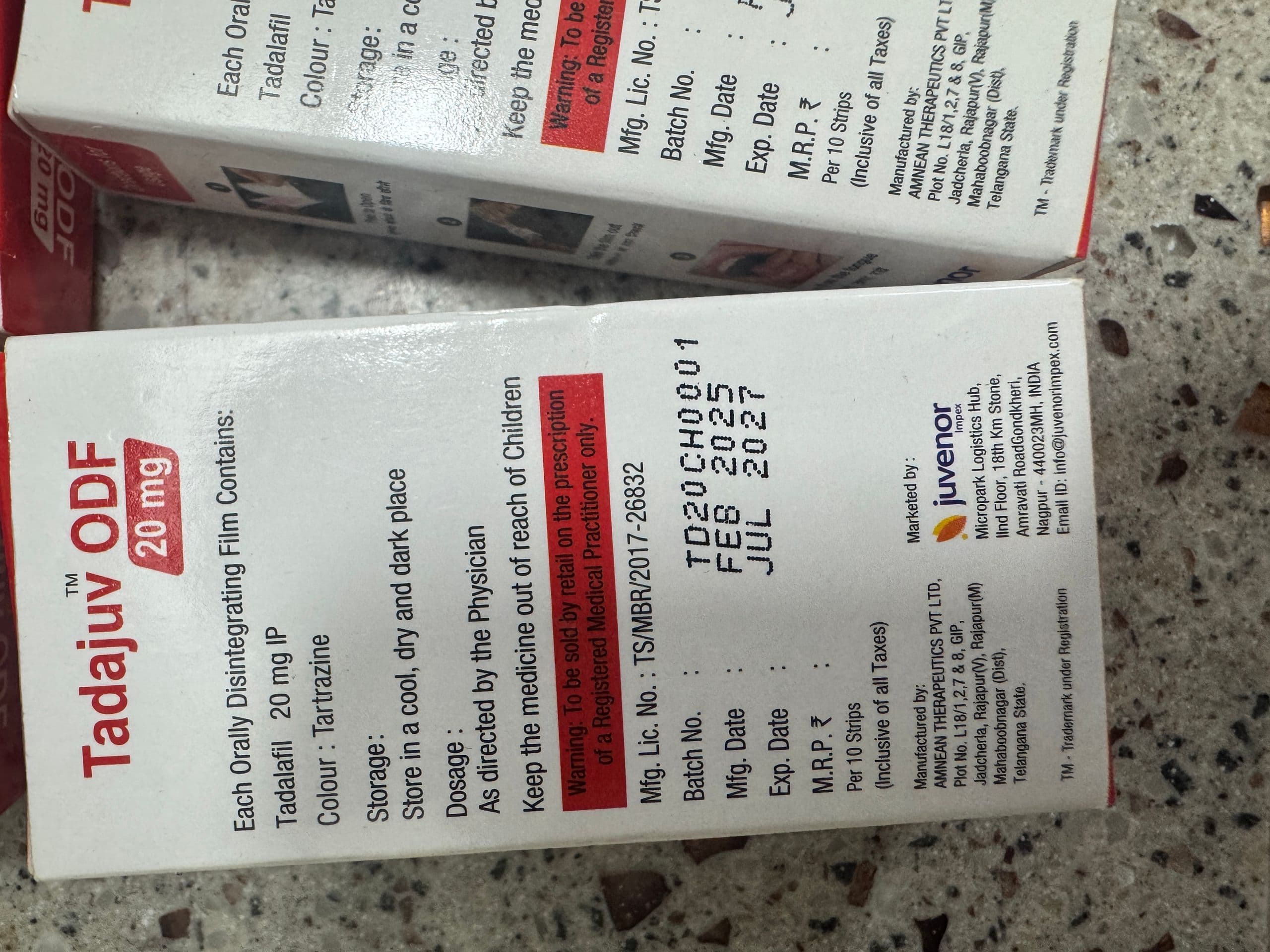 타다주브 20mg (필름형) 직구 후기