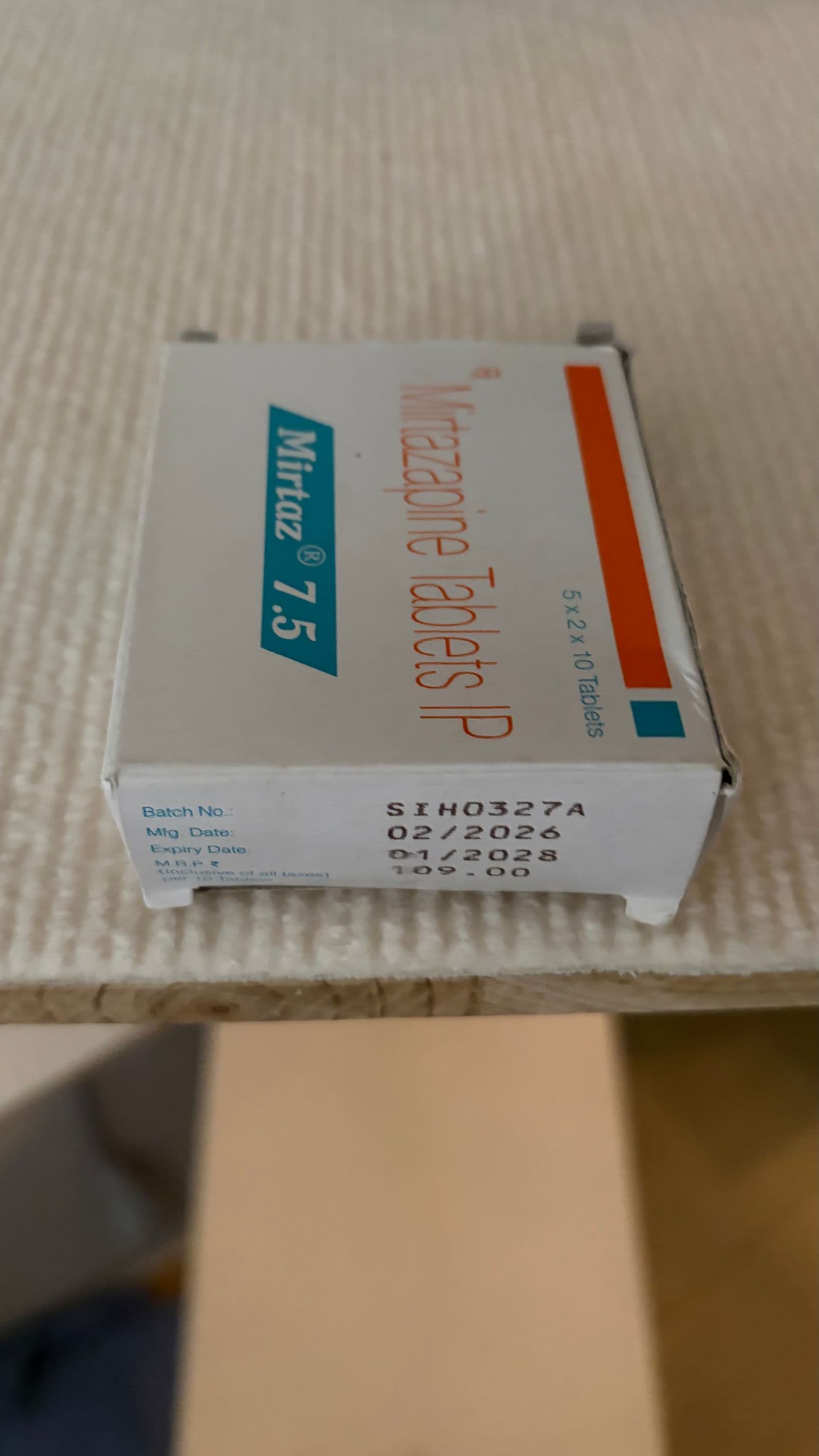 멀타핀정 미르타자핀 Mirtaz 7.5mg 직구 후기