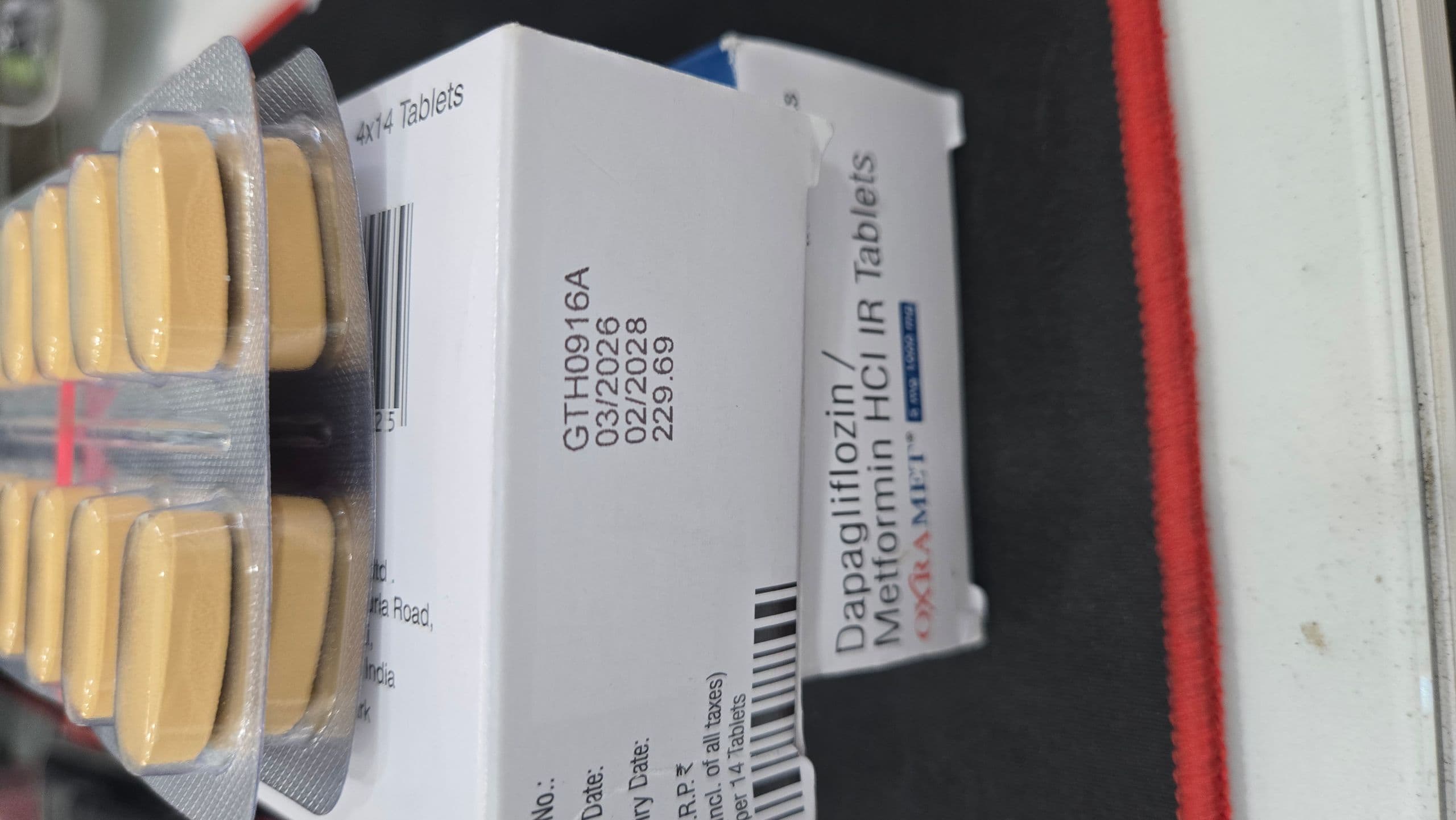 옥스라메트 5/1000mg ( 다파글리플로진 + 메트포르민 Dapagliflozin 5mg + Metformin 1000mg ) 직구 후기