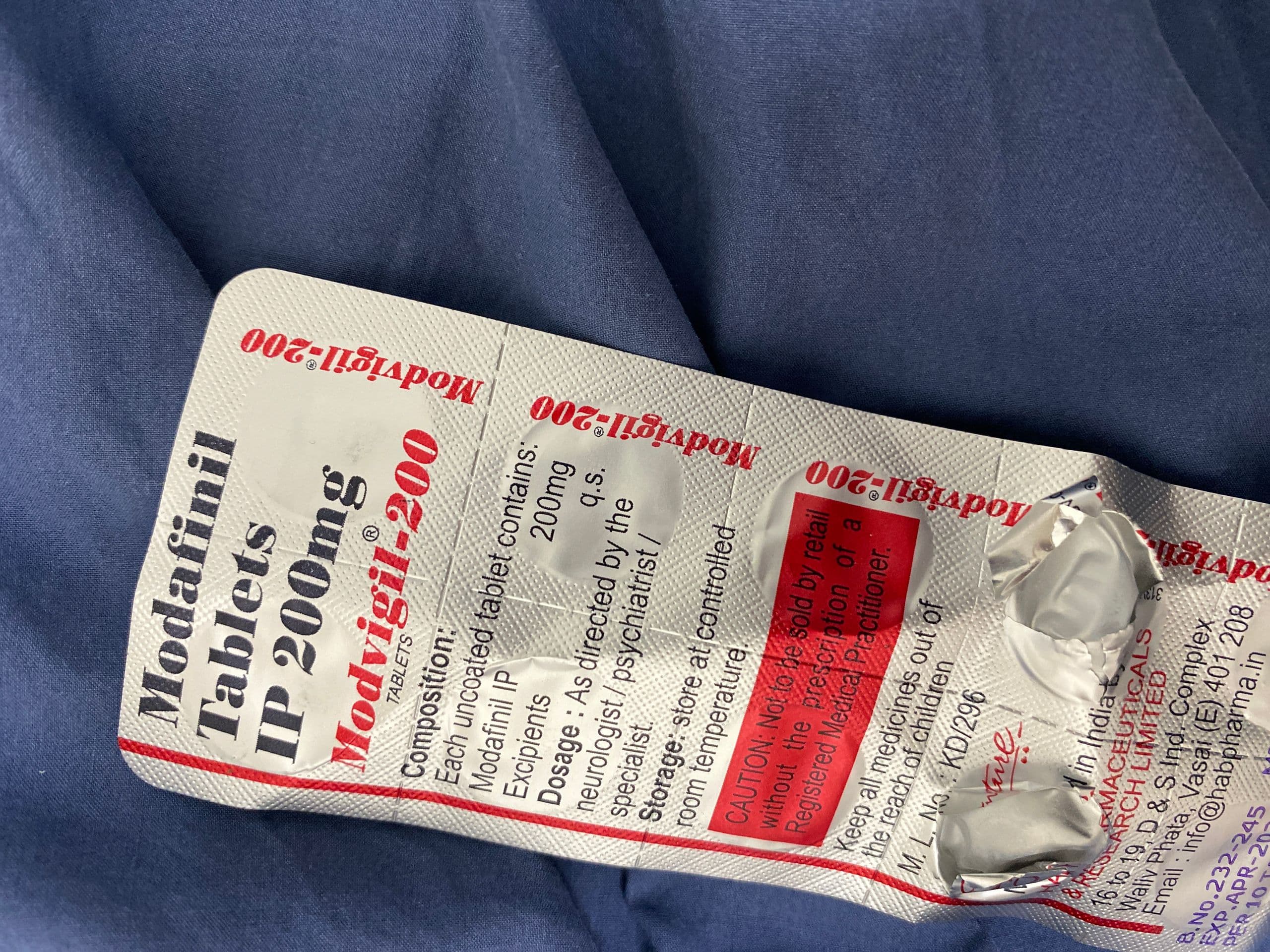 모다피닐 Modvigil 200mg 직구 후기