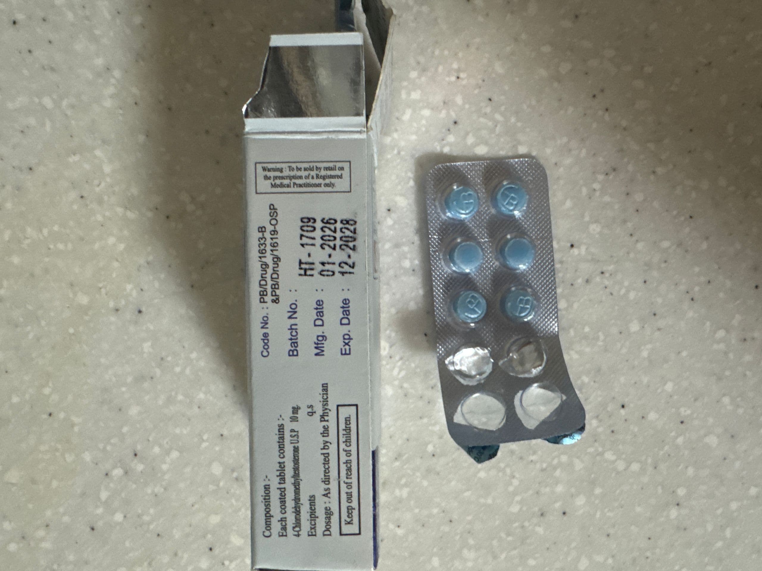 튜리나볼 ( 클로로데하이드로메틸테스토스테론 10mg ) 직구 후기