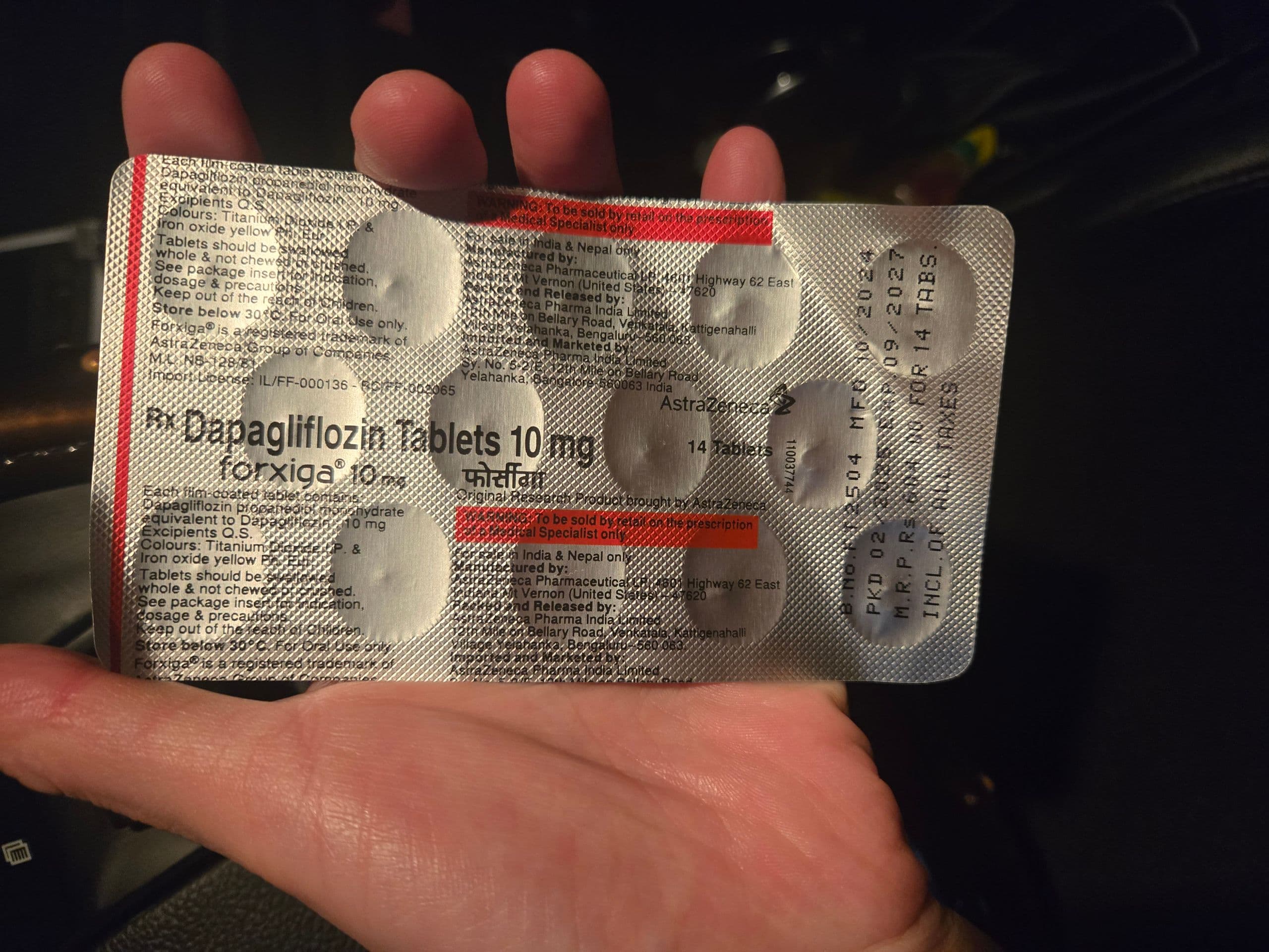포시가정 10mg (다파글리플로진 Dapagliflozin) 직구 후기