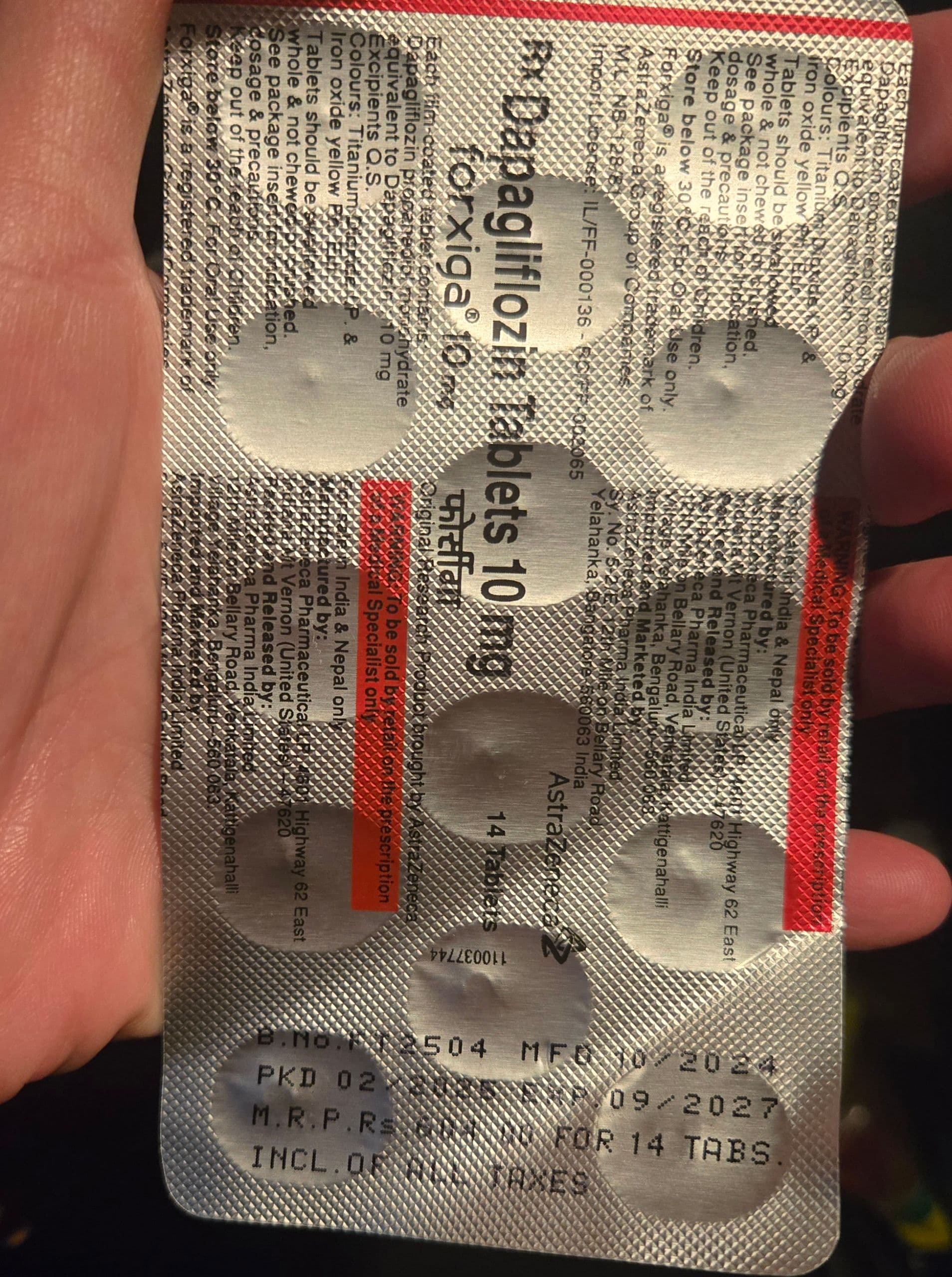 포시가정 10mg (다파글리플로진 Dapagliflozin) 직구 후기