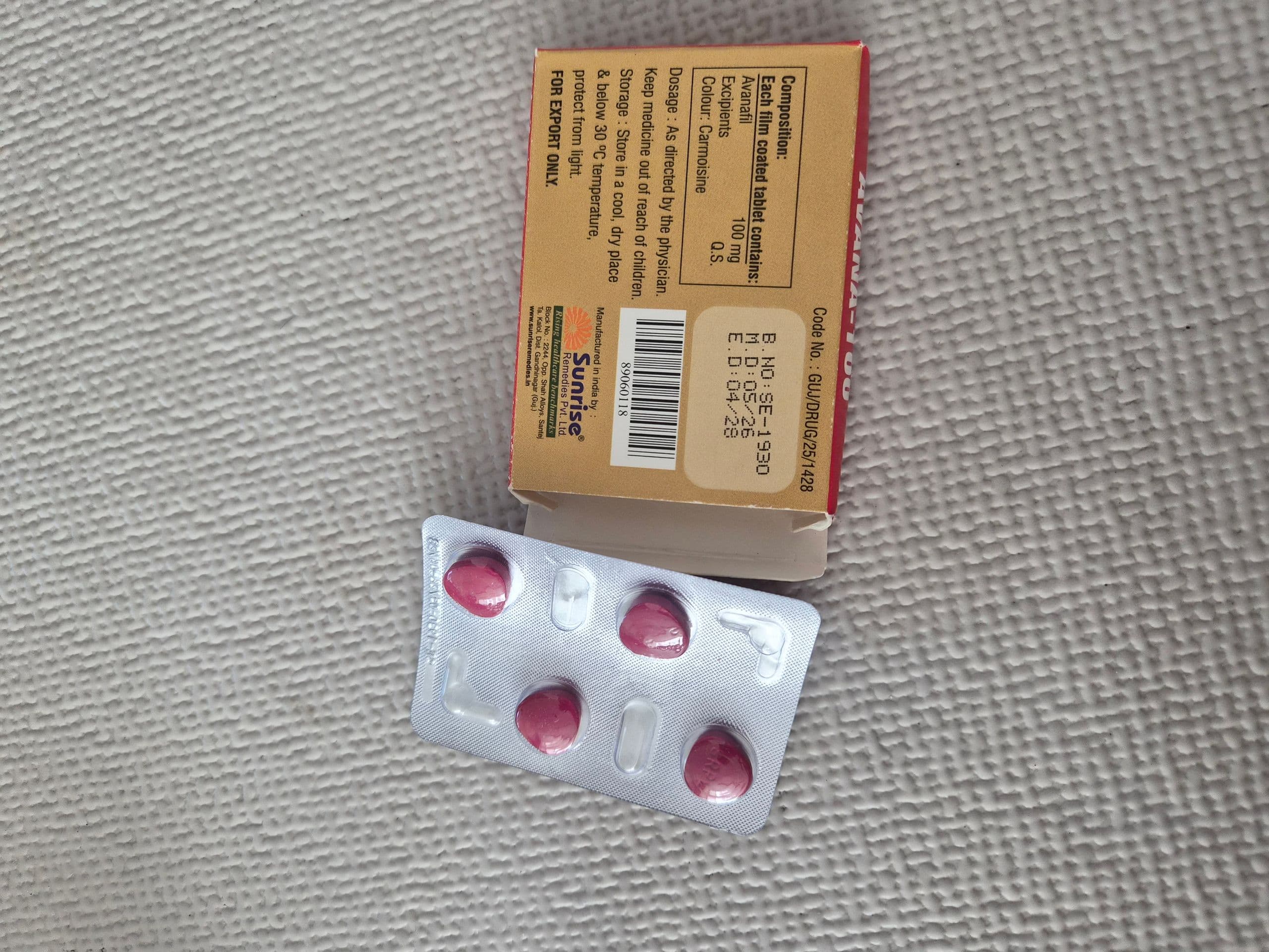 아바나 100mg 직구 후기