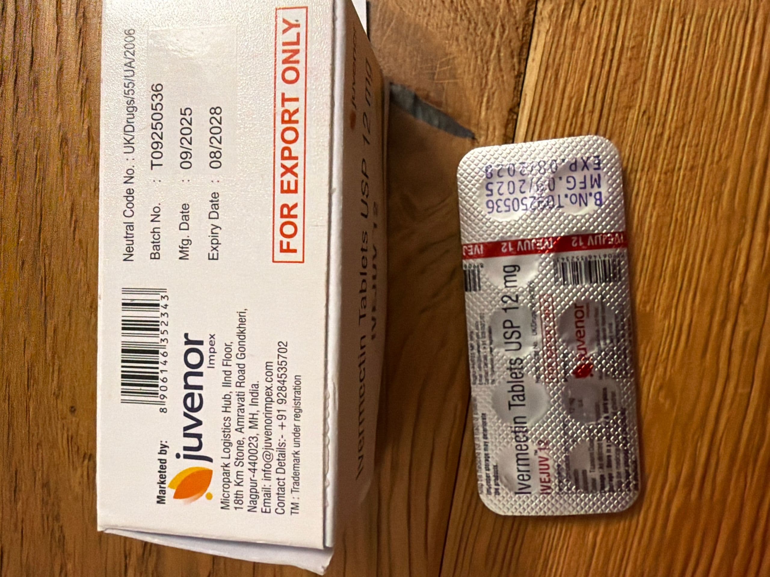 이버멕틴 이버주브 12mg 직구 후기